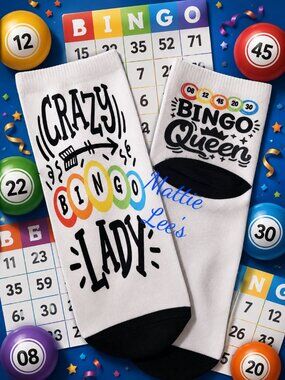 Crazy Bingo Lady Ankle Socks